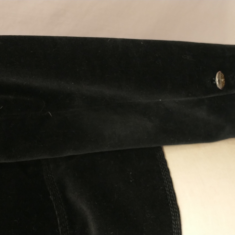 Vintage Designer Black Jacket Louis Feraud Paris Tailored Velvet Fitted Short - Picture 6 of 16